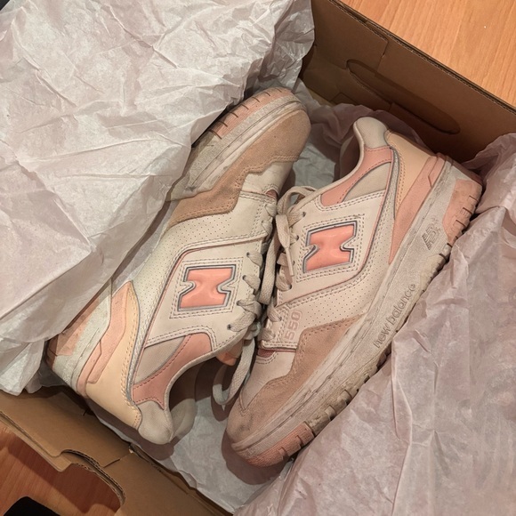 New Balance Shoes - New Balance 550 Women’s Sneakers in Peach Pink and Beige